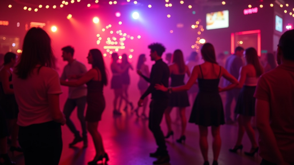 Cork's vibrant dance venue interior with dancers enjoying themed night
