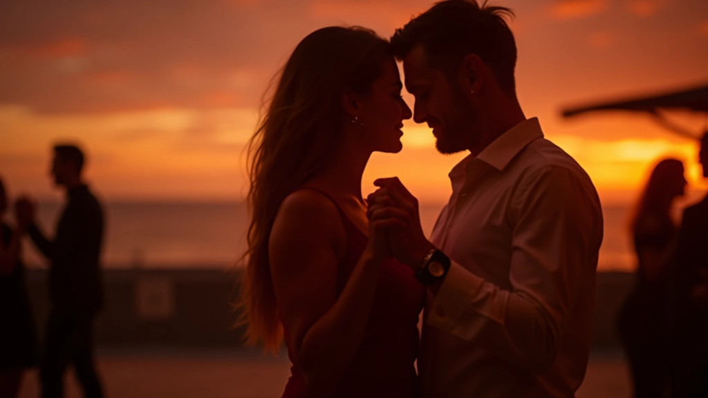 Couple dancing kizomba with intimate connection and elegant posture