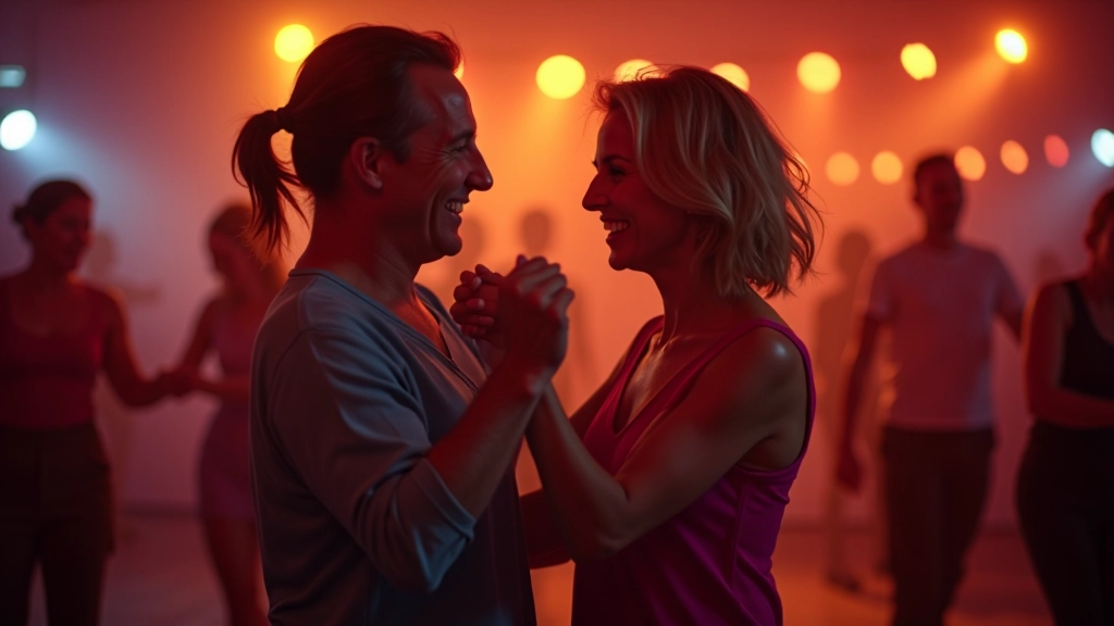 Group of adults dancing together at a vibrant social dance evening in Dublin