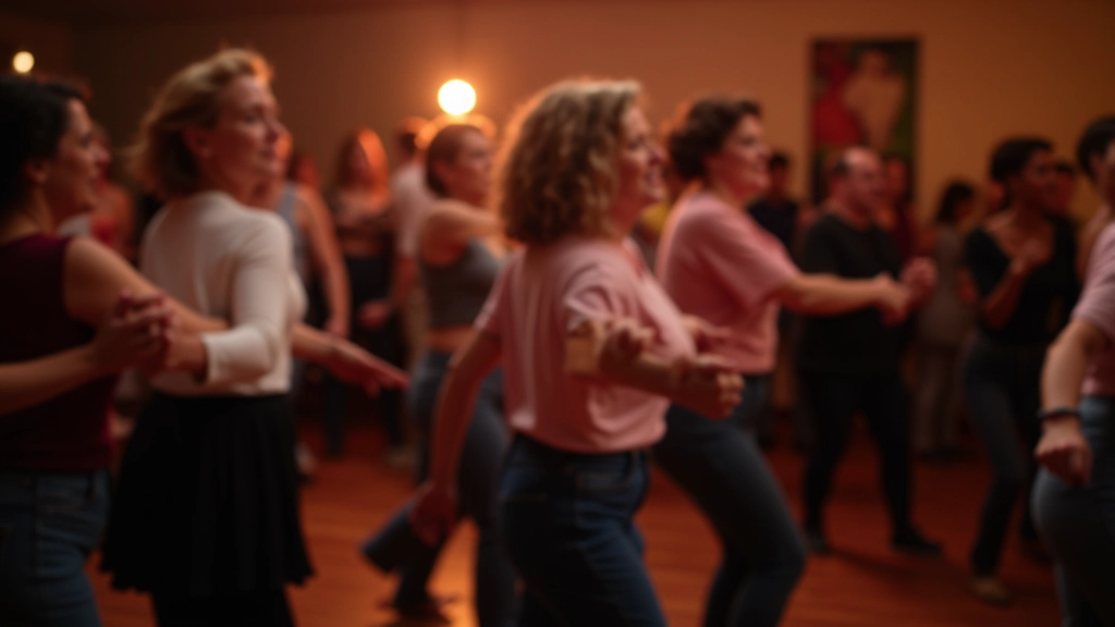 Adults dancing together at a weekend social gathering