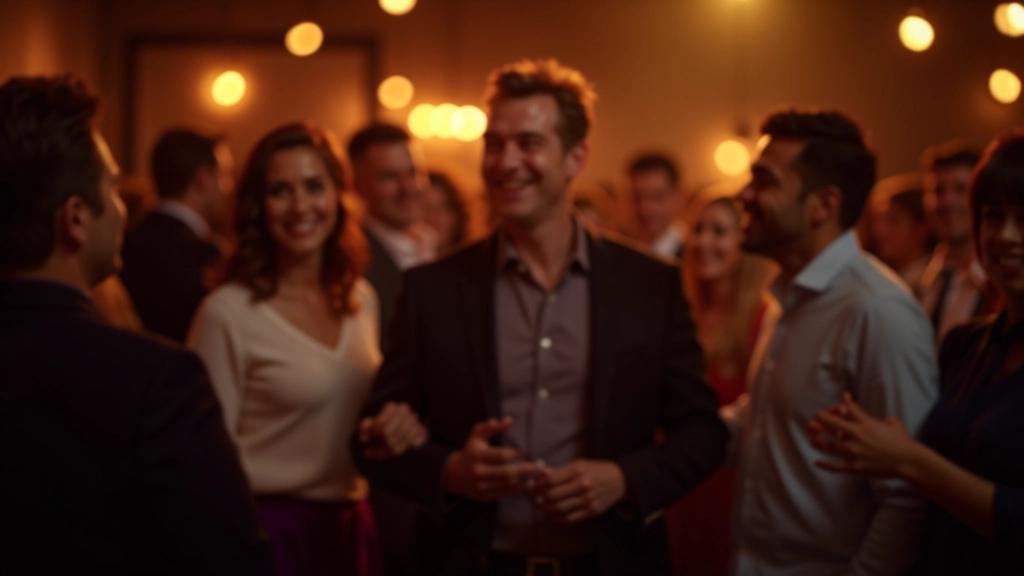Group of mature adults socialising and dancing at a Cork venue, mixed ages enjoying themselves together, warm social atmosphere