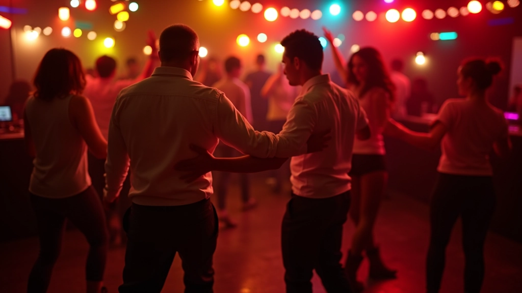Salsa dancers performing in a Dublin social venue, energetic Latin dance movement